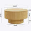 Table basse 29,53 "en bois aggloméré moderne avec motif à rayures circulaires et espace de rangement, convenant à la maison et à la cuisine (bois)