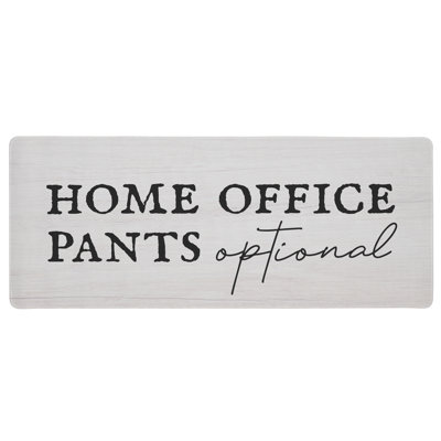 Pants Optional Work From Home Printed Desk Mat, design by Lil' Rue