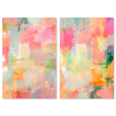 Salt and Berries Set Canvas Set of 2 Maximalist Art by 