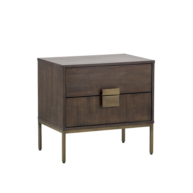 2 - Drawer Nightstand, Brown