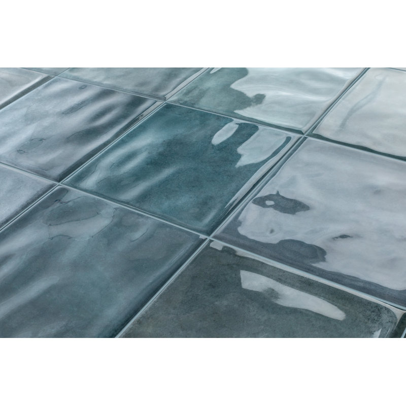 Ceramic Stone Look TIle 6" x 6", Blue