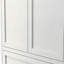 Garde-manger 34,6 po en métal blanc avec tablettes réglables