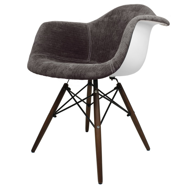 Fauteuil en velours de 24,5 po Balpreet, Brun