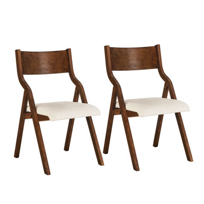 Upholstered Folding Dining Chair, Space Saving, Easy To Carry, Dining Room