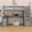 Loft Bed With Drawers, Shelves And Desk-1013748875