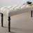 Fabric Tufted Turned Leg  Dining Bench-918200236