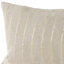 Housse de coussin lombaire à rayures beiges et dorées
