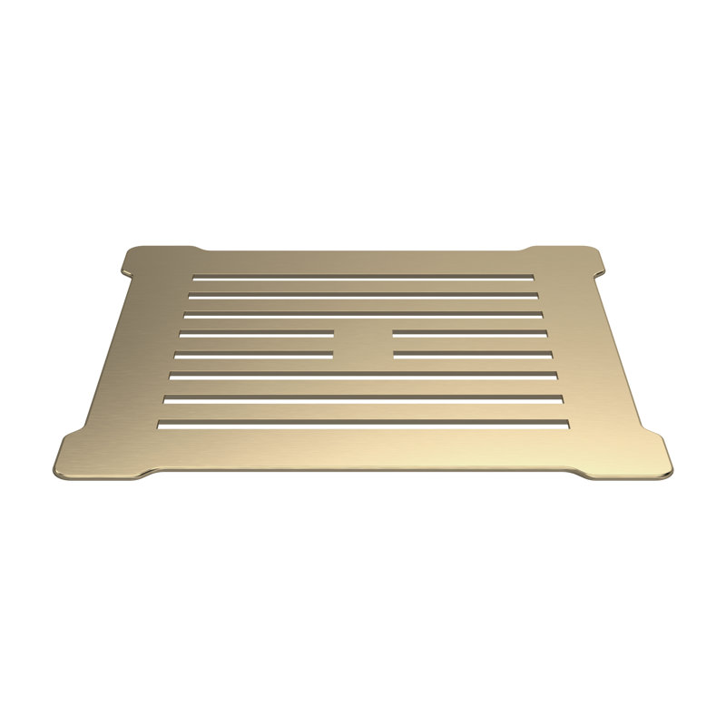 Shower Trays 11.5cm Square Shower Waste, Brushed Brass