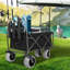Chariot de pêche et utilitaire tout-terrain robuste avec porte-cannes et grandes roues pneumatiques