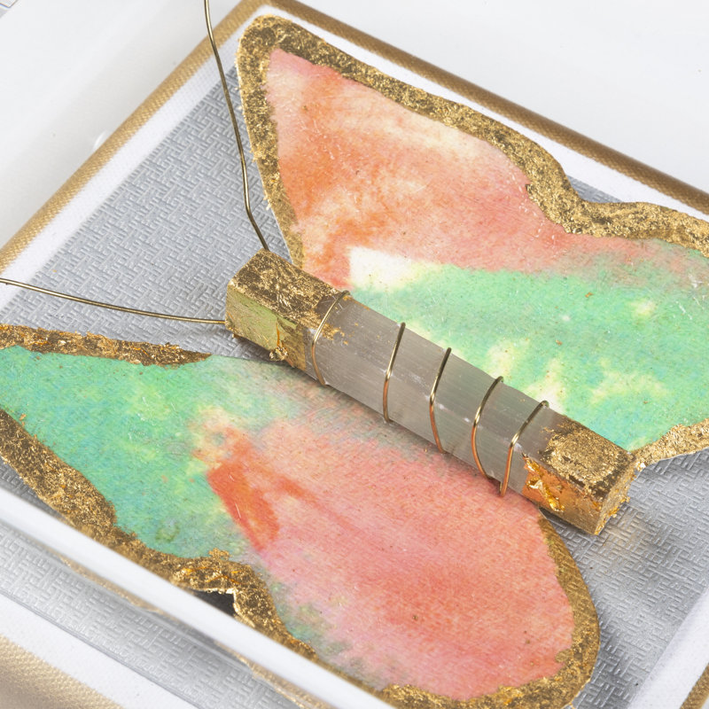 Acrylic 3-D Art Butterfly Shadowbox, Preppy