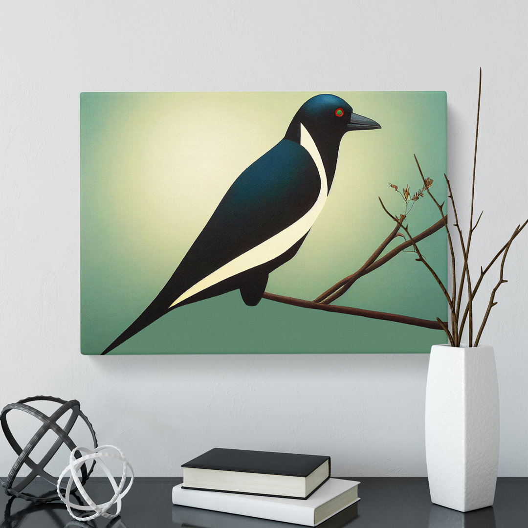 XXX-H1022-584X An Astonishing Magpie Bird - Wrapped Canvas Print