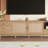 Bohemian TV Stand with Rattan Accents and Open Storage Media Console