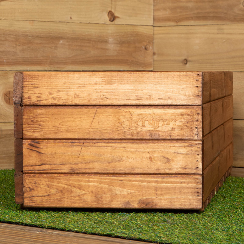 Caullin Wood Pot Planter
