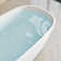 59" x 33" Freestanding Soaking Tub Solid Surface Stand Alone Bathtub with Pop-up Drain and Overflow