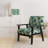 Palm Mirage Tropical Pattern - Upholstered Coastal Arm Chair, Tropical Leaves Accent Chair-1501630524