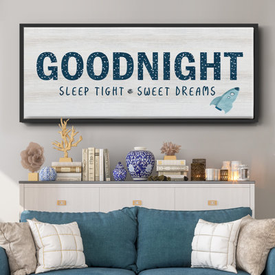 «Sleep Tight Sweet Dreams», toile encadrée