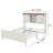 Farmhouse Platform Storage Bed with Bookcase Headboard and Built-In Charging Station-1332075234-1332075233