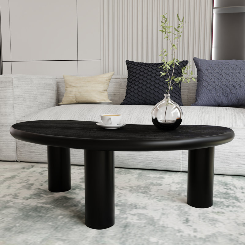 Table basse en bois massif naturel de 47 po de largeur