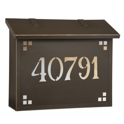 Pasadena Brass Wall Mounted Mailbox