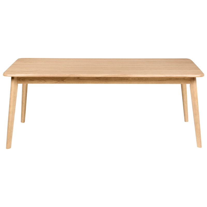 Solid Wood Base Dining Table, Brown/Oak Wood