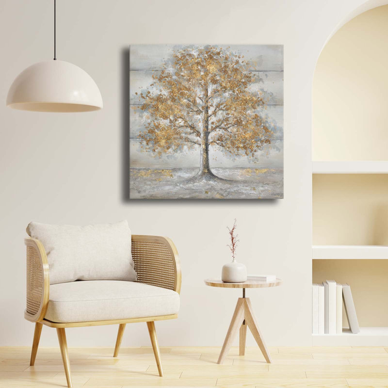 «Golden Autumn Tree», art mural sur toile