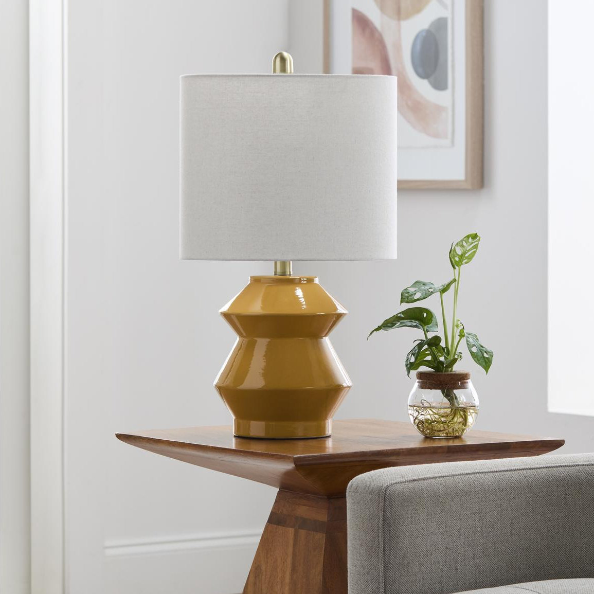 Boyes Ceramic Table Lamp, Yellow