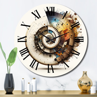 Horloge murale spirale abstraite