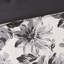 Édredon simple / simple TG à imprimé floral noir et blanc, 1 taie décorative, oreillers décoratifs, matériau, grand édredon lavable à la machine, microfibre, 2 taies décoratives assorties, carré