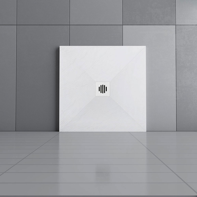 Kionte W 30mm D Square Shower Tray, 90cm H x 90cm W x 3cm D