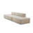 Stylish Corner Sofa, Cream Color, 122.0 x 27.2 x 35.4 Inches | Durable Beech & Fir Frame with Soft Texture Fabric | Comfortable 30 DNS Foam Seat & Back Cushions | Perfect for Living Room & Family Spaces-1029038140