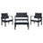 Dianna 4 - Person Patio Conversation Set with Cushions-393786657-294992645