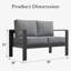 127cm Wide Patio Sofa with Cushions-208844362