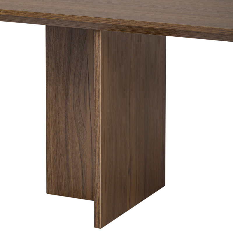 Meuble audio-vidéo style Mid-Century en noyer avec surface extensible et coussins de chat