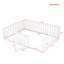 Structure de lit pour grand lit en bois avec clôture et porte-117067622-117067624