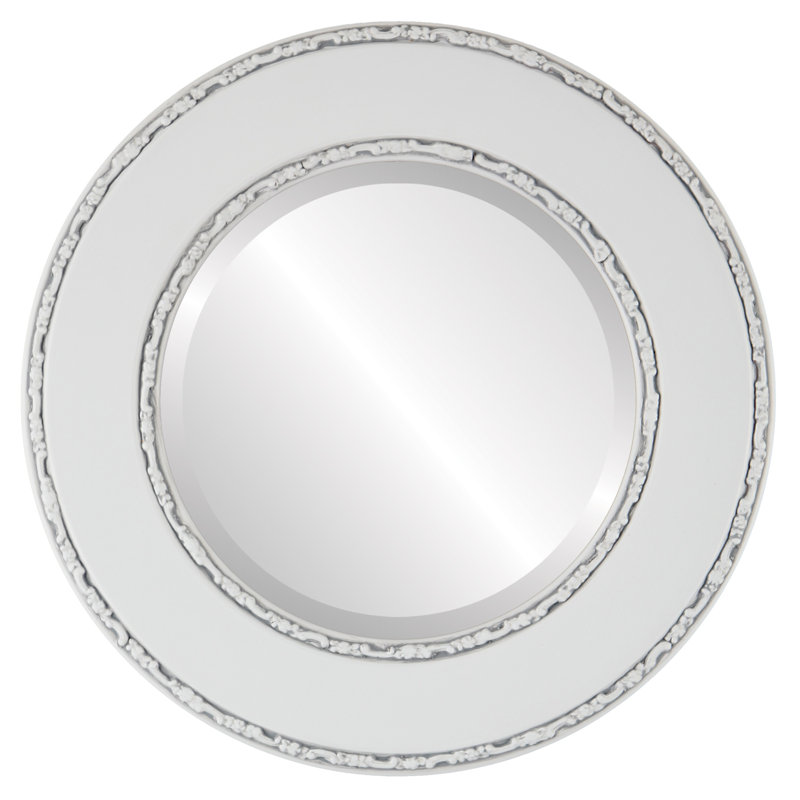 Miroir décoratif rond traditionnel biseauté Richas, H 23 po x l 23 po