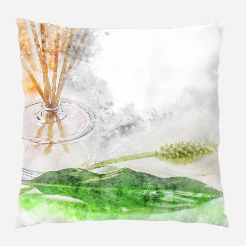 Coussin décoratif Zemple, Microsuède, Intérieur