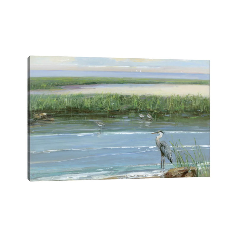 Wading At Dusk by Sally Swatland - Wrapped Canvas Painting, 101.6 cm H x 66.04 cm W x 1.91 cm D