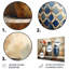 Vases bleus majestueux - ensemble de salon d'art mural en poterie marocaine-107190876-107190877