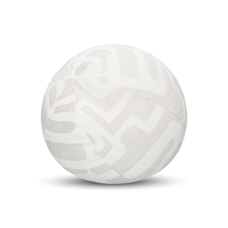 Multicolor Orb Woven Accent Pillow Cover & Insert, White Abstract
