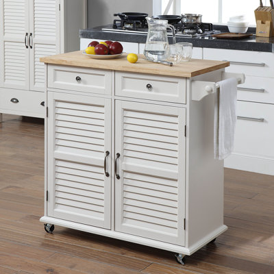 Ottery Solid Wood Top Kitchen Cart
