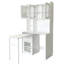 Bureau d'ordinateur avec porte en verre pour bureau à domicile ou bureau d'étude, bibliothèque et huche, bureau d'ordinateur avec bureau rotatif à 90 degrés, grand espace de travail-31852003