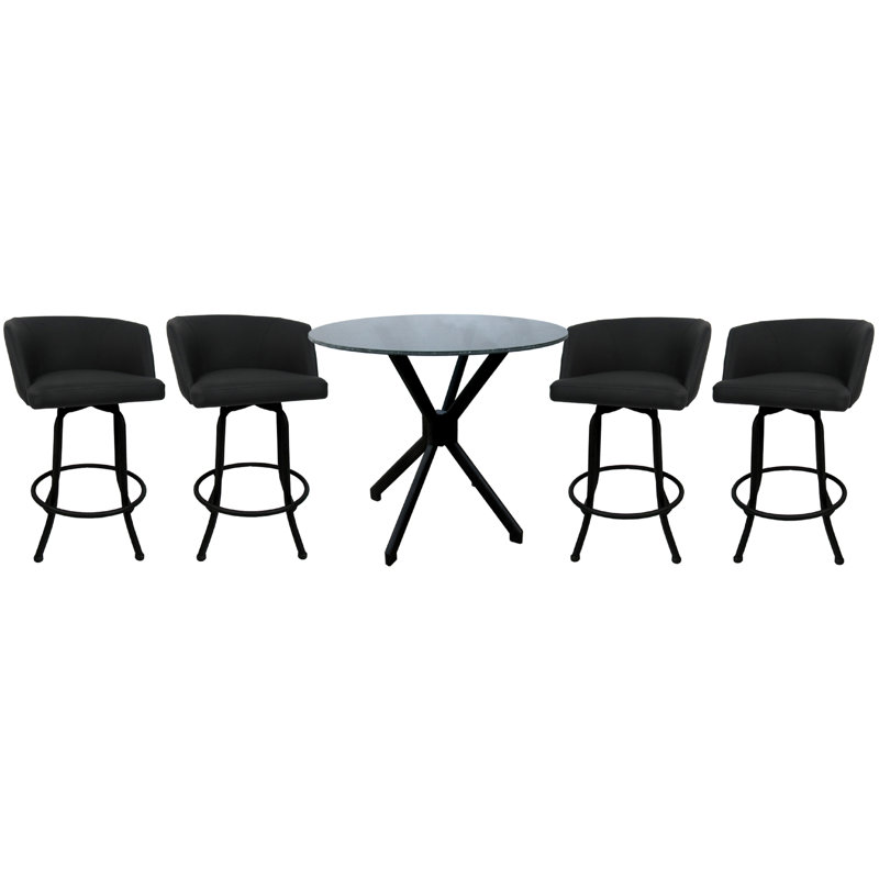 Ensemble repas pour quatre personnes, Noir