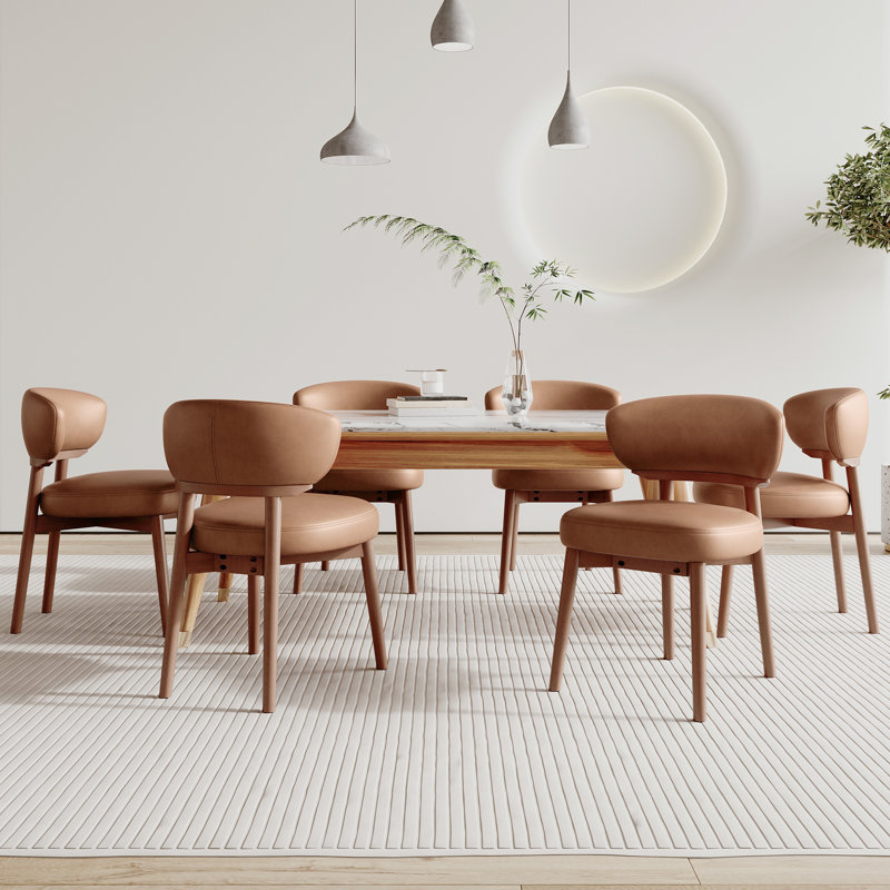 Chaise d'appoint rembourrée Elegant, Brun