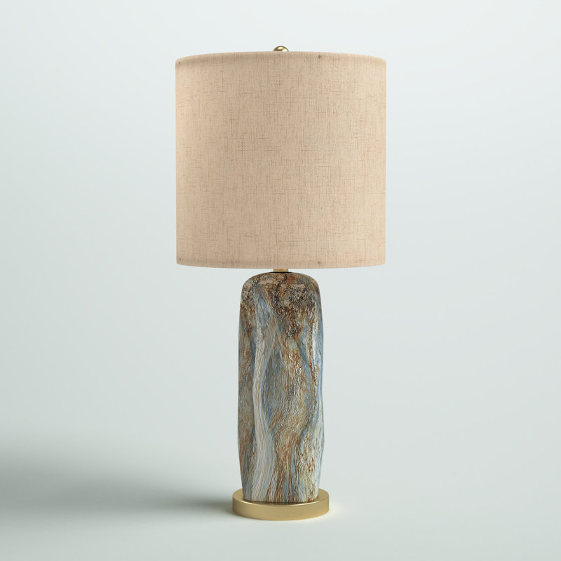 Lampe de table 28,5 "Bradwell, Ardoise, Blanc