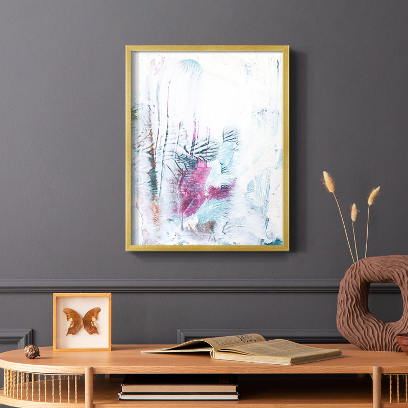 Magneta Coral I, reproduction encadrée - bois massif, H 20 po x l 16 po