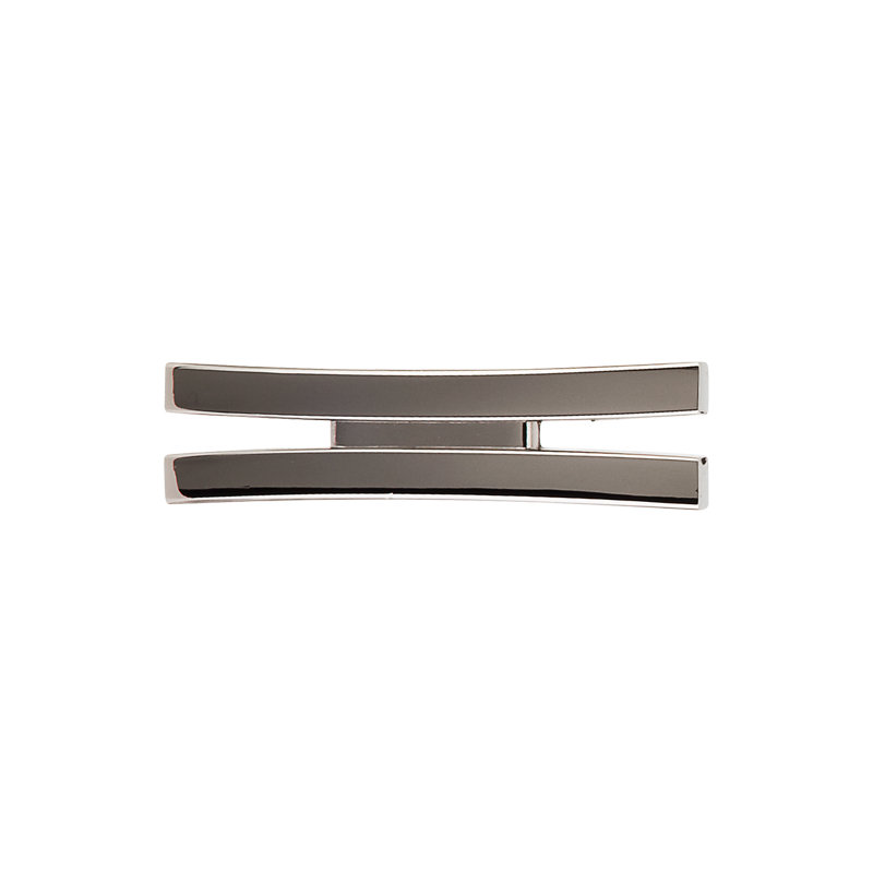 Flared 2 5/8" Length Geometric Knob, Polished Nickel