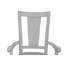 Chaise avec accoudoirs en lin gris clair et blanc vieilli, ensemble de 2