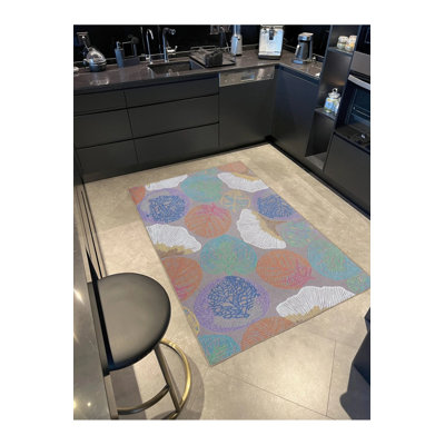 Tree Leaf Woven Based Washable Carpet