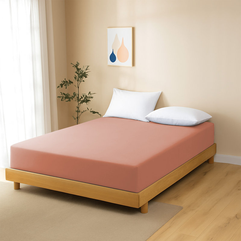 40 cm Soft Brushed Microfiber Extra Deep Fitted Sheet, Single (3'), Peach