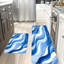 Tapis de cuisine bleu et blanc Wave, paquet de 2, pour la cuisine et la salle de lavage